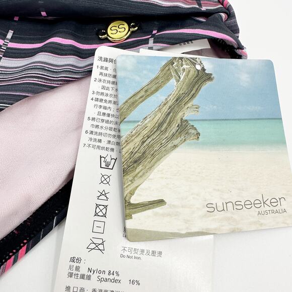NEW Sunseeker Australia Striped One Piece Bathing Suit Underwire D Cup Size 6 - Picture 9 of 10